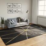 vidaXL Covor lavabil, negru si auriu, 190x300 cm, anti-alunecare GartenMobel Dekor (136619) Covor