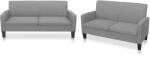 vidaXL Set canapele, 2 piese, gri deschis, material textil GartenMobel Dekor (278212) Canapea