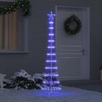 vidaXL Brad de Craciun LED albastru 138.5 x 138.5 x 399 cm Metal GartenMobel Dekor (42018773)