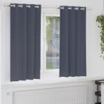 vidaXL Perdele Opaque cu Inel 2 pcs Antracit 175 x 140 cm Poliester GartenMobel Dekor (4107339)