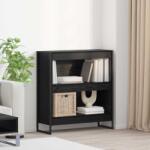 vidaXL Dulap pentru carti Stejar Negru 80 x 30 x 155 cm Lemn compozit GartenMobel Dekor (886408) Biblioteca
