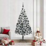 vidaXL Brad de Craciun artificial Alb 210 cm PVC si Otel si Plastic GartenMobel Dekor (3396972)