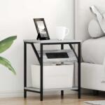 vidaXL Set 2 noptiere gri sonoma 38x30x48 cm cu statie de încarcare (859587)