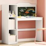 vidaXL Birou cu tabla de scris Alb 120 x 45 x 118.5 cm Lemn compozit GartenMobel Dekor (42003032)