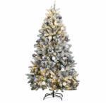 vidaXL Brad Craciun artificial articulat cu 300 LED-uri/globuri 210 cm GartenMobel Dekor (3210175)
