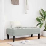 vidaXL banca cu perna Gri deschis 113 x 57 x 39 cm Catifea GartenMobel Dekor (42001947)