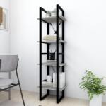 vidaXL Biblioteca cu 4 niveluri gri sonoma 40x30x140 cm lemn compozit GartenMobel Dekor (821304) Biblioteca