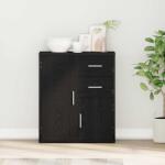 vidaXL Bufet cu sertar Stejar Negru 60 x 31 x 70 cm Lemn compozit GartenMobel Dekor (871417) Comoda