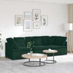 vidaXL Canapea modulara cu perne, verde închis, catifea GartenMobel Dekor (3321281) Canapea