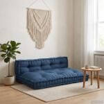 vidaXL Perna pentru canapea pe palet 2 pcs Indigo 120 x 80 x 38 cm GartenMobel Dekor (4019096)