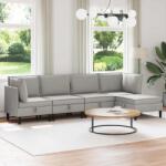 vidaXL Set de mobilier pentru living 5 pcs Gri deschis Tesatura GartenMobel Dekor (3413801) Canapea