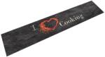 vidaXL Covor de bucatarie lavabil Cooking, negru, 60x300 cm, catifea GartenMobel Dekor (136551) Pres