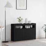 vidaXL Bufet Negru 116 x 30 x 75 cm Lemn compozit GartenMobel Dekor (3333877) Comoda