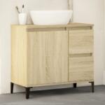 vidaXL Dulap de baie, stejar sonoma, 65x33x60 cm, lemn prelucrat GartenMobel Dekor (847405)