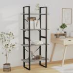 vidaXL Biblioteca cu 4 niveluri gri sonoma 60x30x140 cm lemn compozit GartenMobel Dekor (821310) Biblioteca
