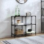 vidaXL Masuta de cafea, blat din sticla negra, 98x30x81 cm, otel GartenMobel Dekor (846029)