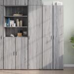 vidaXL Dulap înalt, gri sonoma, 40x42, 5x185 cm, lemn prelucrat GartenMobel Dekor (3281404) Comoda