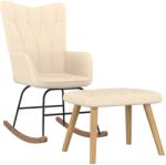 vidaXL Scaun balansoar cu taburet, crem, textil GartenMobel Dekor (327624) Balansoar