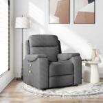 vidaXL Fotoliu de masaj rabatabil, gri închis, material textil GartenMobel Dekor (4015691)