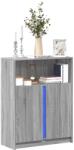 vidaXL Dulap cu LED, gri sonoma, 77x34x100 cm, lemn prelucrat GartenMobel Dekor (852150) Comoda