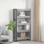vidaXL Dulap pentru carti 2 pcs Gri Sonoma 80 x 30 x 155 cm GartenMobel Dekor (3403007) Biblioteca