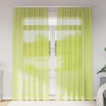 vidaXL Perdele Voile cu buzunare pentru bare 2 buc verde mar GartenMobel Dekor (4102163)