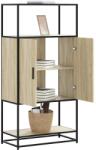 vidaXL Dulapuru Stejar Sonoma 68x35x139 cm lemn si metal prelucrat GartenMobel Dekor (849040) Comoda