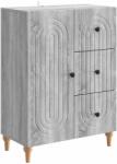 vidaXL Bufet cu sertar Sonoma gri 66 x 34, 5 x 90 cm Lemn prelucrat GartenMobel Dekor (894171) Comoda