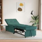 vidaXL Sofa Bed 3-in-1 - Canapea rabatabila din tesatura verde închis GartenMobel Dekor (42008586) Canapea