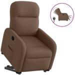 vidaXL Fotoliu electric rabatabil cu ridicare, maro, textil GartenMobel Dekor (3302996)
