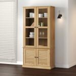 vidaXL Vitrina de sticla VIGO, 85x35x170 cm, lemn masiv de pin GartenMobel Dekor (353193) Biblioteca