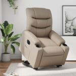 vidaXL Fotoliu rabatabil electric cu ridicare, cappuccino GartenMobel Dekor (3206619)