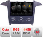Nakamichi Navigatie Android Ford S-Max 2006-2014 Nakamichi 8GB RAM 128GB CarPlay (KIT-smax-navi+EDT-NAM5960PRO-A9Z)