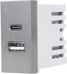 Luxion Modul Priza USB A+C 1M LUXION, Standard Italian SmartElectro IntelligentHouse (LXI-047GY)