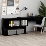 vidaXL Birou de colt, negru, 200 x 50 x 76 cm, PAL GartenMobel Dekor (801099)
