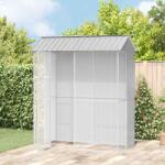 vidaXL Cusca pentru pasari Gri 215 x 110 x 247 cm Otel Galvanizat GartenMobel Dekor (3325173)