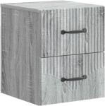 vidaXL Noptiera suspendata gri Sonoma cu 2 sertare, 34, 5 x 33 x 40 cm, vidaXL (898987)