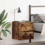 vidaXL Noptiera montata pe perete din stejar afumat 38x34x40 cm GartenMobel Dekor (861255)