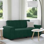 vidaXL Canapea cu 2 locuri, verde închis, 180x78x84 cm, catifea GartenMobel Dekor (4105022) Canapea