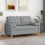 vidaXL Perne decorative, 2 buc. , gri deschis, Ø15x50 cm, textil GartenMobel Dekor (349501)
