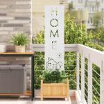 vidaXL Ecran de intimitate pentru gradina din otel alb 32x140 cm, model decorativ (876267)