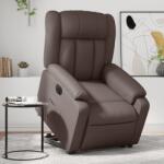 vidaXL Fotoliu rabatabil electric cu ridicare, maro, piele ecologica GartenMobel Dekor (3205280)