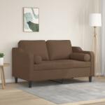 vidaXL Canapea cu 2 locuri cu pernute, maro, 120 cm, textil GartenMobel Dekor (3200840) Canapea