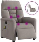 vidaXL Fotoliu electric de masaj rabatabil, gri taupe, textil GartenMobel Dekor (3303029)