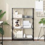 vidaXL Raft de carti, gri sonoma, 78, 5x33x117, 5 cm, lemn prelucrat GartenMobel Dekor (835252) Biblioteca