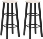 vidaXL Scaune de bar, 2 buc. , negru, MDF GartenMobel Dekor (284388)