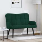vidaXL Canapea cu doua locuri Verde închis 115 x 61 x 87 cm Catifea GartenMobel Dekor (42028942) Canapea