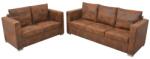 vidaXL Set canapea 2 piese, imitatie piele întoarsa GartenMobel Dekor (274885) Canapea