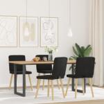 vidaXL Scaune de bucatarie, 4 buc. , negru, material textil GartenMobel Dekor (3315299)
