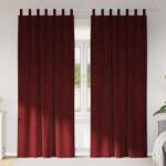 vidaXL Perdele opace 2 pcs Rosu Vin 140 x 225 cm Catifea GartenMobel Dekor (4107310)